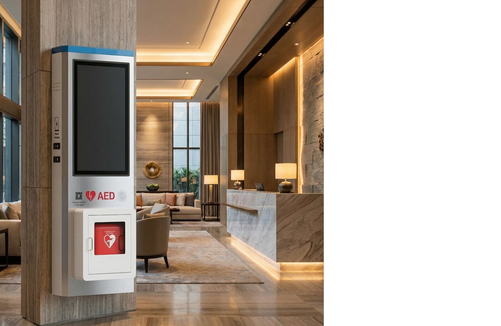 Tower of Life Wall &mdash; wersja naścienna w lobby hotelu